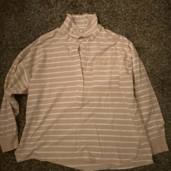 NWT Aerie stripped polo sweatshirt - Picture 3 of 5